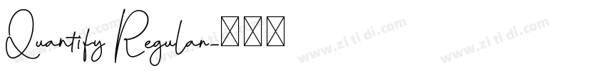 Quantify Regular字体转换